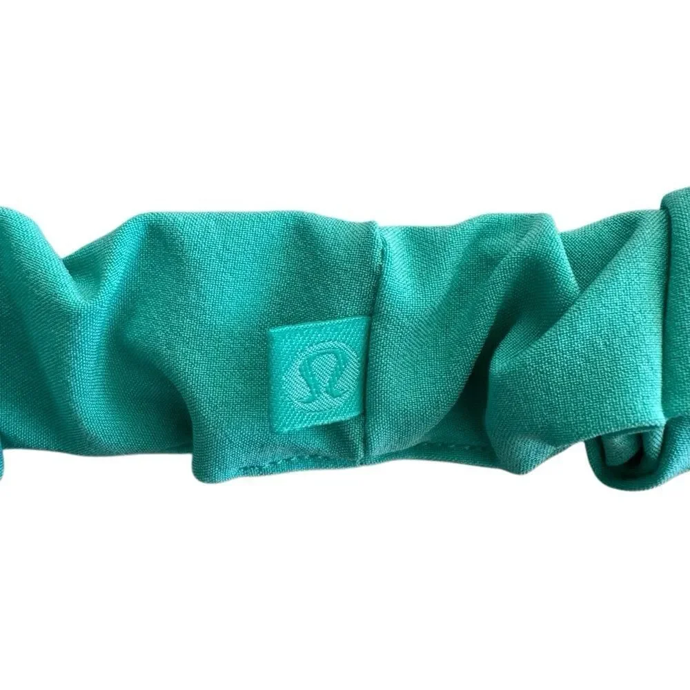 2 Lululemon Uplifting Scrunchies: Wander Teal and Coral Kiss NWOT